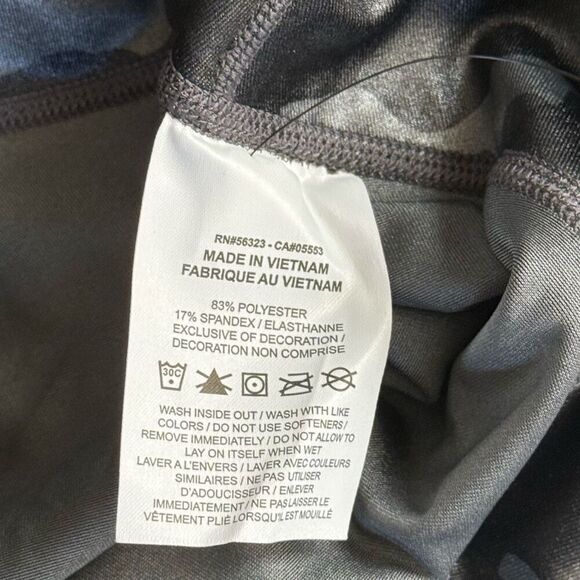 Nike Womens Dri FIT Camo Leggings Black & Gray Plus Size 2X Athletic Pants New - Picture 11 of 11